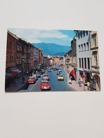 AK Villach. Hauptplatz mit Gerlitzen.