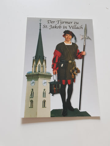 AK Der Türmer zu St. Jakob in Villach.