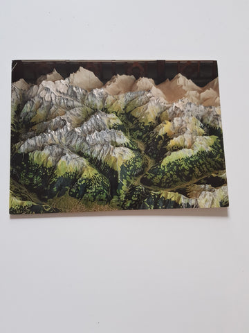 AK Villach. Relief von Kärnten. Die Hohen Tauern mit dem oberen Mölltal und dem Großglockner.