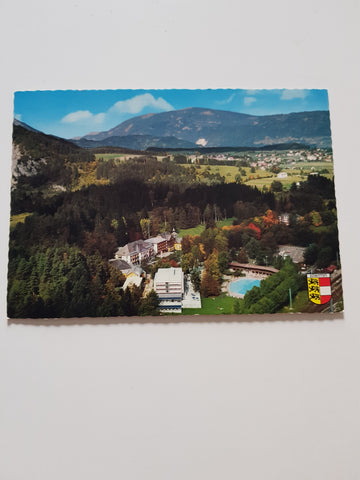 AK Warmbad Villach. Luftaufnahme.