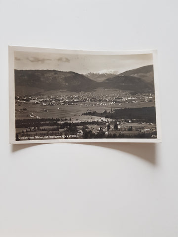 AK Villach vom Süden mit Wöllaner Nock. (1928)