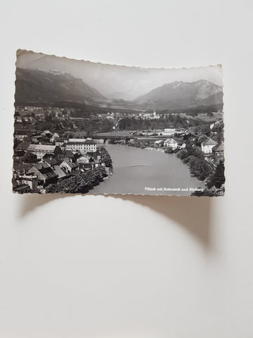 AK Villach mit Dobratsch und Bleiberg.