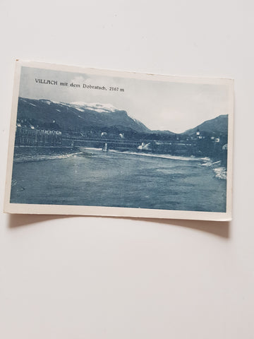 AK Villach mit dem Dobratsch. (1923)