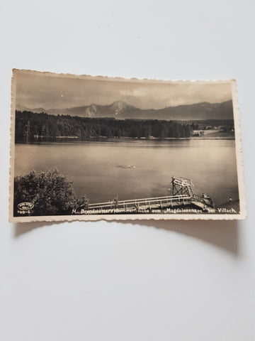 AK M. Brandstätter's Sommerfrische zum Magdalenensee bei Villach (1934-35)