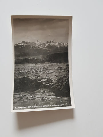 AK Kanzelbahn. Blick auf Villach u. Julische Alpen. (1928)