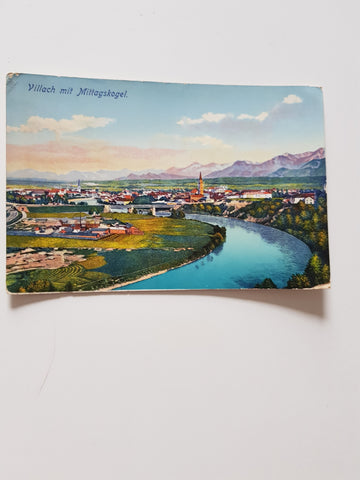 AK Villach mit Mittagskogel.