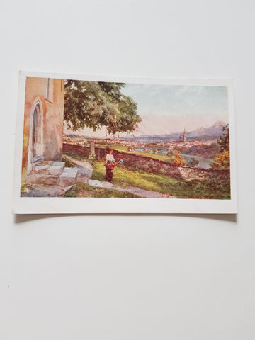 AK Villach nach einem Aquarell von Compton: (Original im Museum der Stadt Villach)