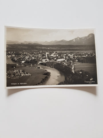 AK Villach. Fliegeraufnahme.