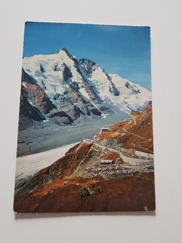 AK Großglockner-Hochalpenstraße, Südrampe. Franz-Josefs-Höhe mit Großglockner und Pasterzengletscher.