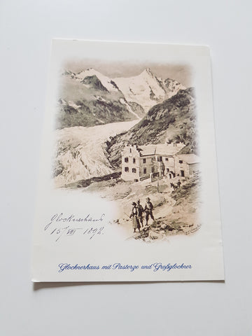AK Glocknerhaus mit Pasterze und Großglockner. (Reprint)