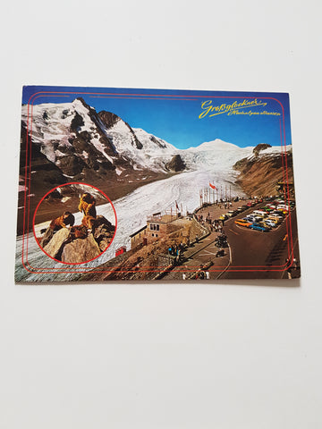 AK Großglockner Hochalpenstrasse. Parkplatz Freiwandeck.