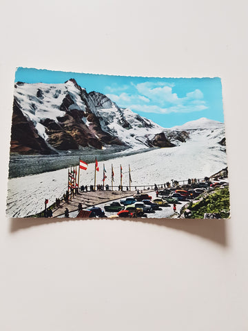 AK Grossglockner-Hochalpenstrasse. Parkplatz Freiwandeck.