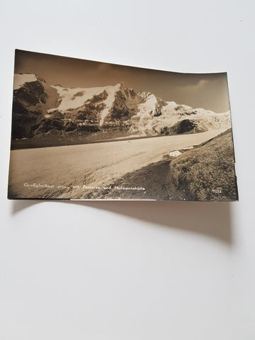 Muster-AK Großglockner mit Pasterze und Hofmannshütte. (Kellner-Verlag)