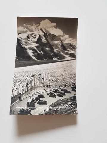 AK Parkplatz Freiwandeck. Großglockner.