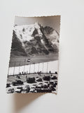 AK Parkplatz Freiwandeck mit Grossglockner und Pasterzengletscher.