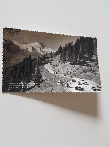 AK Grossglockner Hochalpenstrasse mit Grossglockner. Südrampe Rossbach.