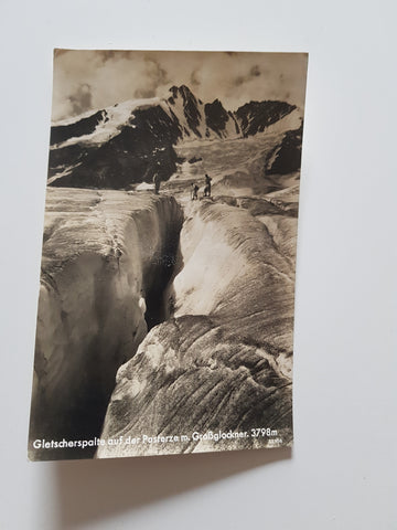 AK Gletscherspalte auf der Pasterze m. Großglockner. (1939)