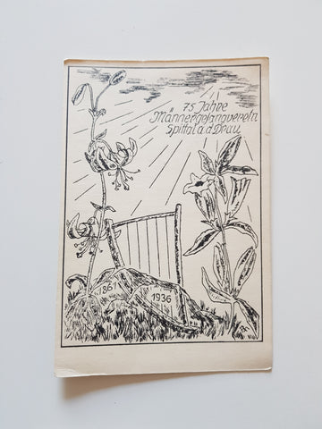 AK 75 Jahre Männergesangverein Spittal an der Drau. (1861-1936) Entwurf F. Reichel.