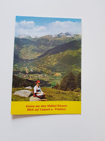 AK Grüsse aus dem Mölltal. Blick auf Lainach und Winklern.