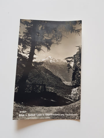 AK Blick v. Schloß Stein b. Oberdrauburg geg. Hochstadel.