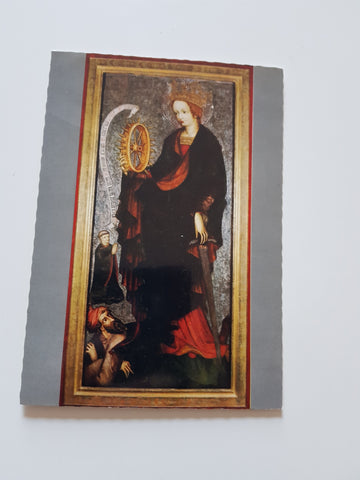 AK Stiftskirche Millstatt. Gemälde der Heiligen Katharina.