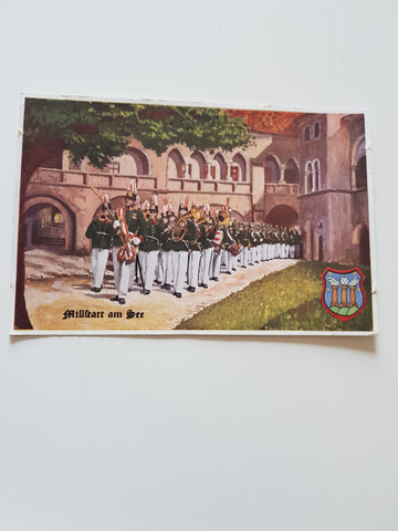 AK Millstatt am See. Uniformiertes Bürgerkorps. Stiftshof. (1938)