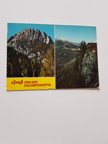 AK Gruß von der Dolomitenhütte.