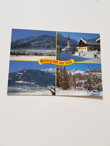 AK Wintergrüße aus Lienz.