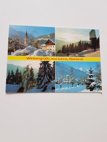 AK Wintergrüße aus Lienz.