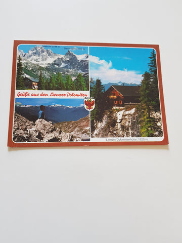 AK Grüße aus den Lienzer Dolomiten. Lienzer Dolomitenhütte. Karlsbader-Hütte.