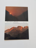 AK Sonnenaufgang im Pustertal. Sonnenuntergang in den Dolomiten.
