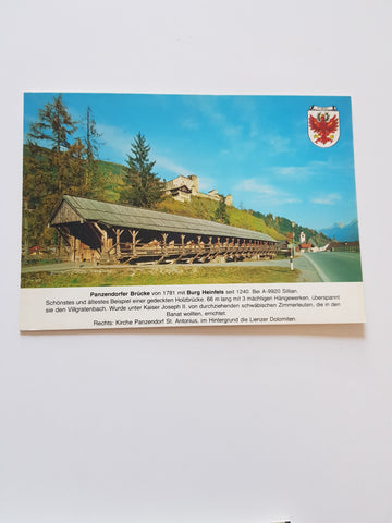AK Panzendorfer Brücke mit Burg Heinfels.
