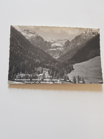 AK Kartitsch. Pension Waldruhe mit Gatterspitze.