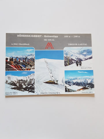 AK Höhenskigebiet Golzentipp. Obertilliach.