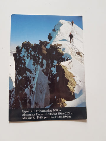 AK Gipfel der Dreiherrnspitze. Abstieg zur Essener-Rostocker Hütte oder zur Kl. Philipp-Reuter-Hütte.