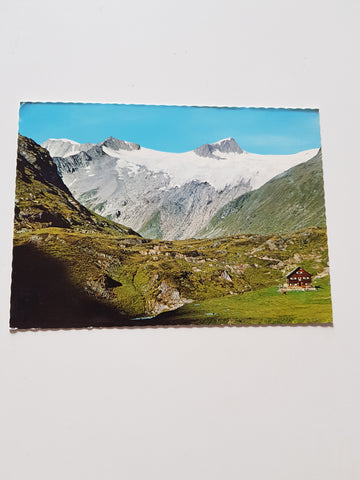 AK Johannis-Hütte im Dorfertal bei Prägraten gegen Großvenediger.