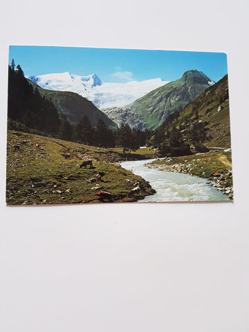 AK Weg nach Innergschlöß mit Blick auf Kesselkopf.