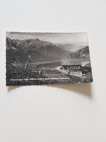 AK Hinterberger-Hütte gegen Sextener Dolomiten.