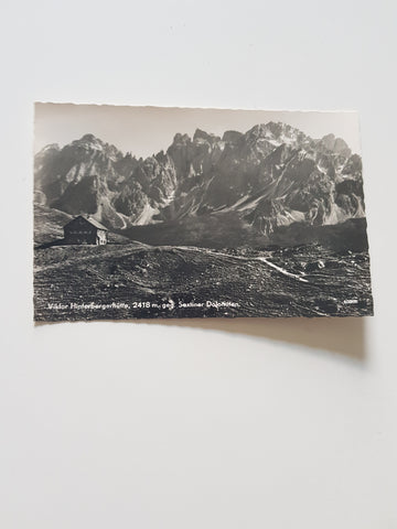 AK Viktor Hinterbergerhütte geg. Sextiner Dolomiten. (1959)
