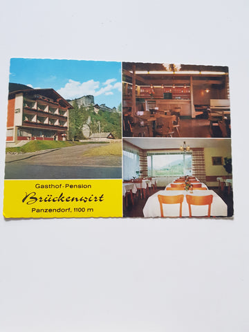 AK Panzendorf. Gasthof Pension Brückenwirt. Getrude Pichler.