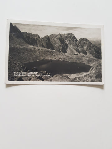 AK Lienzer Dolomiten. Karlsbader Hütte ob. Laserzsee.