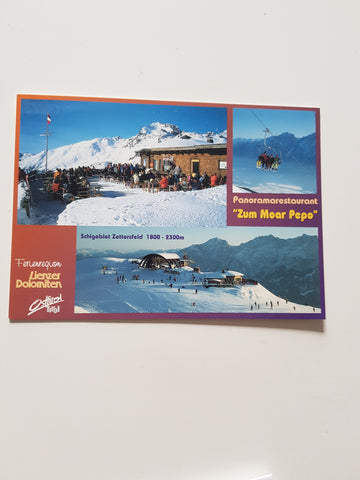 AK Panoramarestaurant Zum Moar Pepo bei der Bergstation des Steinermandl-Sesselliftes im Schigebiet Zettersfeld.