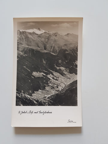 AK St. Jakob in Defereggen mit Großglockner.