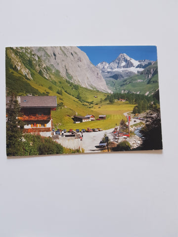 AK Blick vom Alpengasthaus Lucknerhaus auf Großglockner.