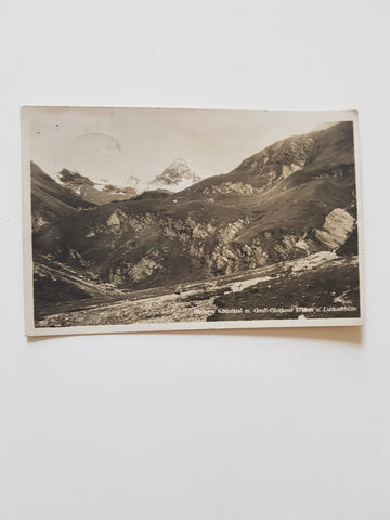 AK Hinteres Ködnitztal mit Großglockner u. Lucknerhütte (1929)