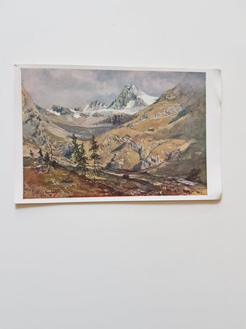 AK Großglockner vom Ködnitztal mit Lucknerhütte.