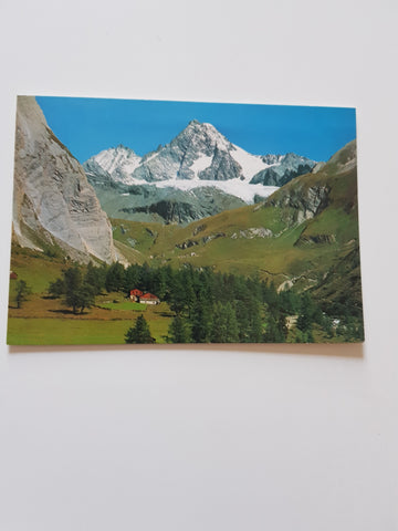 AK Blick vom Ködnitztal bei Kals auf den Großglockner.