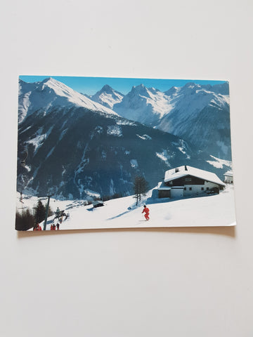 AK Kals am Großglockner. Schigebiet mit Glocknerblick-Sessellift.