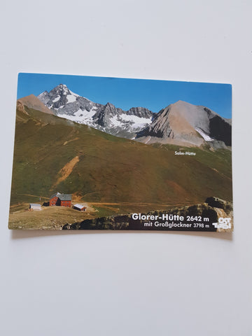 AK Glorer-Hütte am Berger-Törl mit Blick zum Großglockner. Kals.