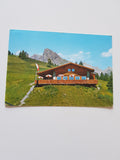 AK Bergstation Restaurant Glocknerblick mit Blauspitze im Hintergrund.